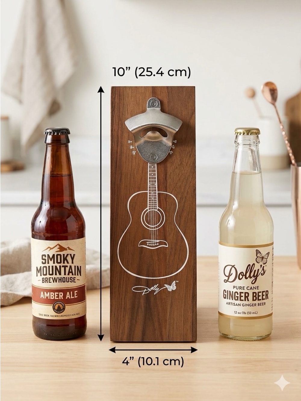 Dolly Parton Wooden Bottle Opener Collectible Memorabilia NEW 10” x 4”